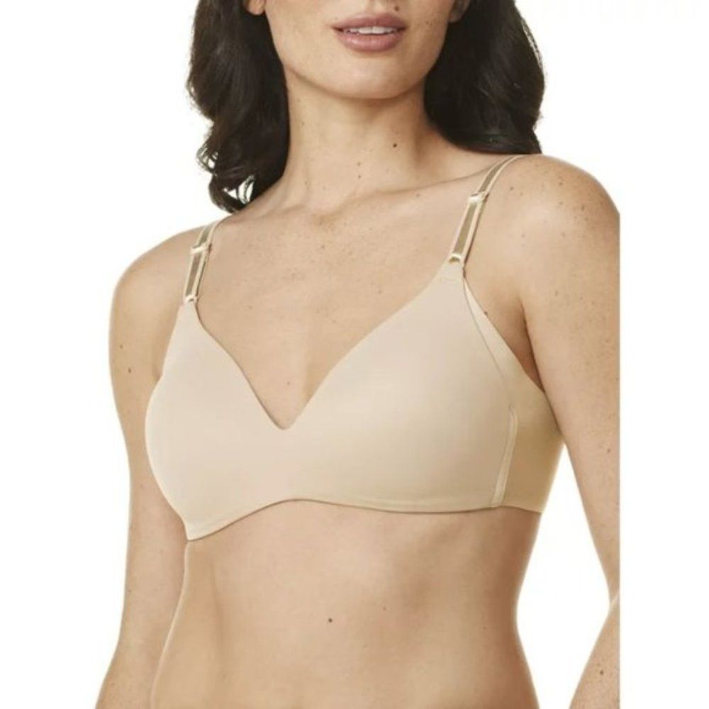 Warner's Blissful Benefits Nude Wireless Bra Light Size 36C 01056